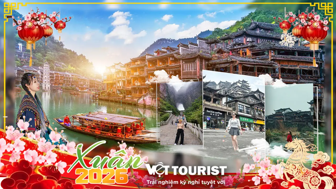 Tour du lịch Trung Quốc Tết 2026 | Ân Thi – Phượng Hoàng Cổ Trấn – Miêu Trại – Trương Gia Giới 6N5Đ
