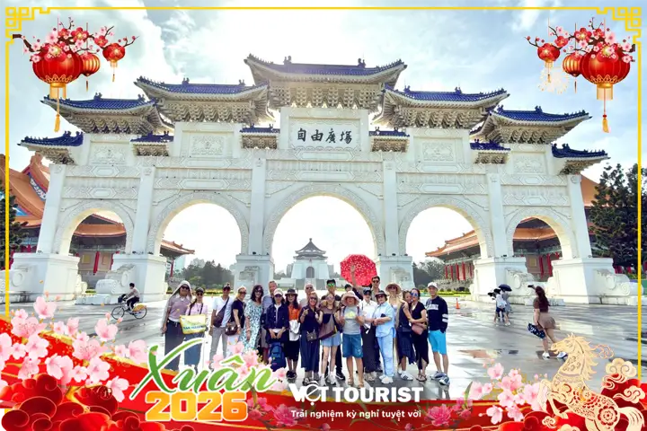 Tour Đài Loan Tết 2026: Đài Bắc – Đài Trung – Cao Hùng 5N4Đ