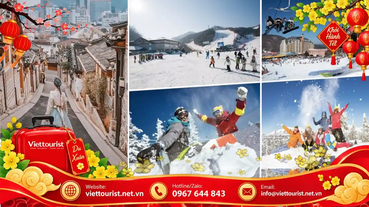 Tour Hàn Quốc Tết 2027 | 5N4Đ HCM – Seoul – Trượt Tuyết – Lotte World